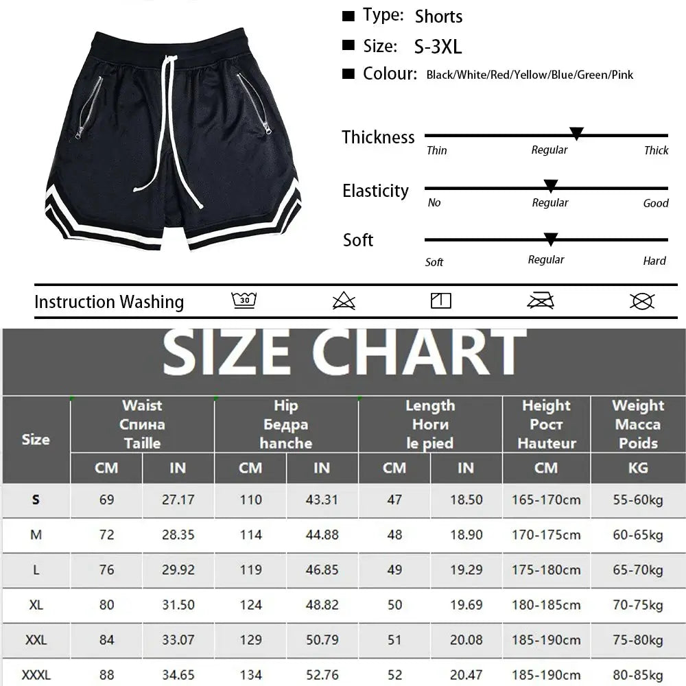 Simples Market men's sports shorts, black with white drawstring and white trimmed hems, quick-drying