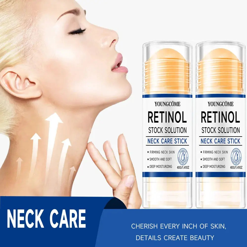 Retinol Neck Care Stick Anti Aging Firming Treatment Hyaluronic Acid Collagen For Wrinkle Reduction Sagging Skin