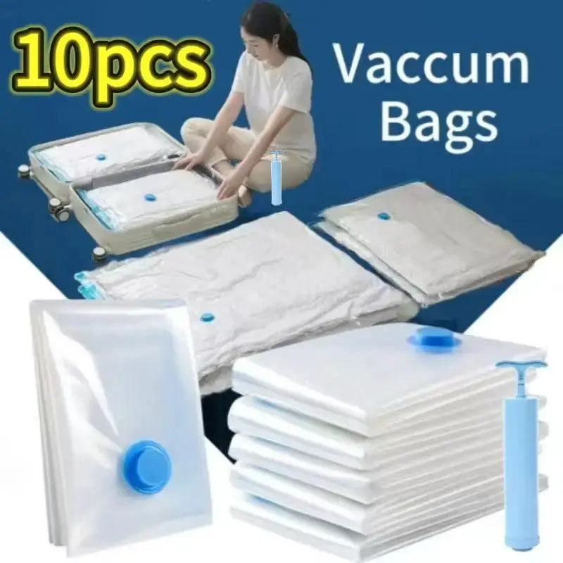 Thickened Vacuum Bags for Quilts and Clothes Storage Transparent