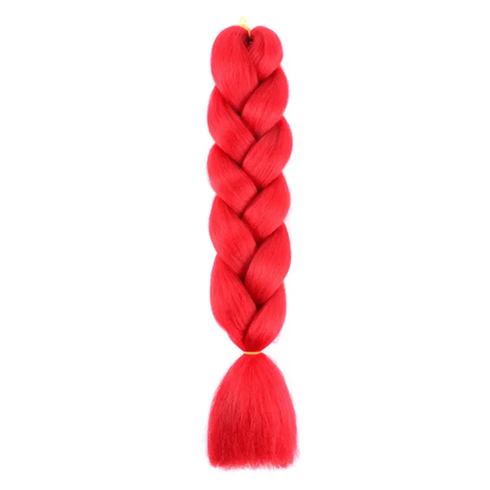 Simples Market 24-inch jumbo braiding hair extension, red synthetic Afro crochet braid