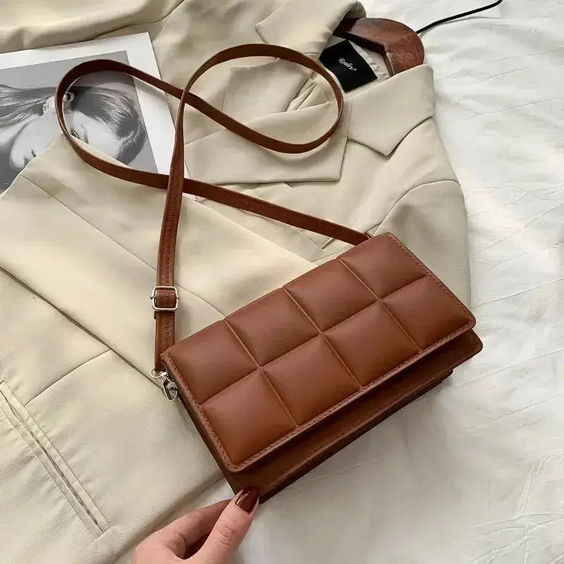 Fashion Brand Designer Women Shoulder Bag Small PU Leather Crossbody Bag With Trendy Classic Handle