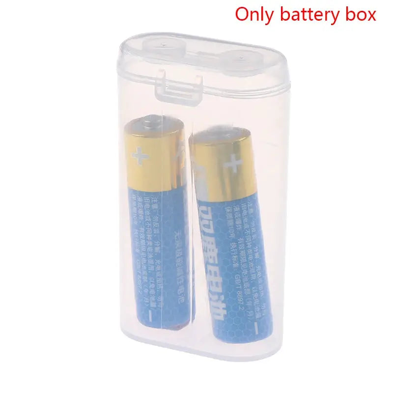 Portable Waterproof Clear 18650 Battery Storage Holder Case For Two Sections Safety Box