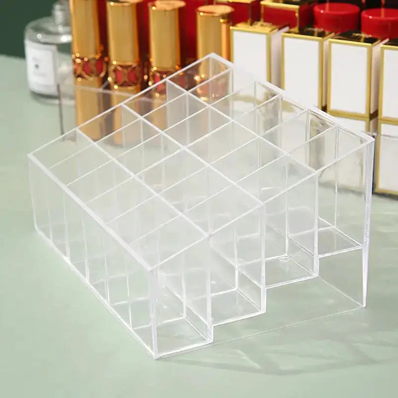 24 Grid Lipstick Holder Acrylic Cosmetics Storage Box For Lipsticks Nail Polish And Jewelry Display Rack