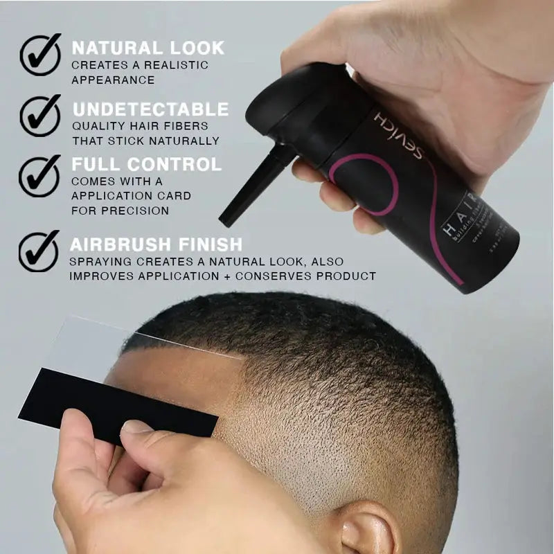 SEVICH Hair Building Fiber Set Cover Sparse Hair Or Bald Spots Hair Loss Regrowth Treatment Keratin Hair Fiber Powder Applicator