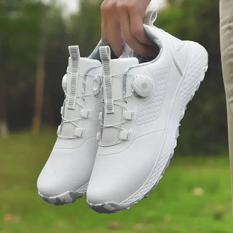 ApexGolf Waterproof Golf Sneakers With Quick Lacing For Men And Women Casual Outdoor Footwear