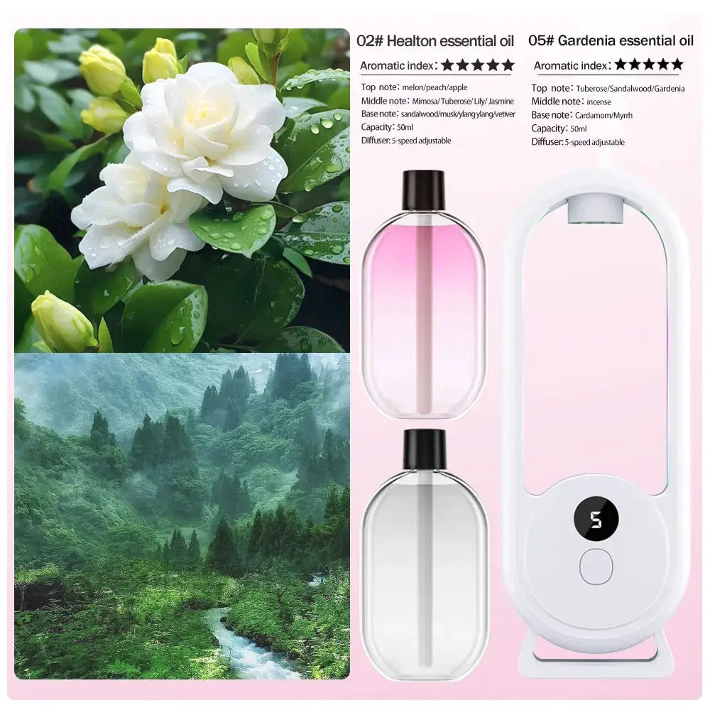 Rechargeable Portable Aroma Diffuser For Essential Oils Aromatherapy With Timed Spray Modes Odor Elimination