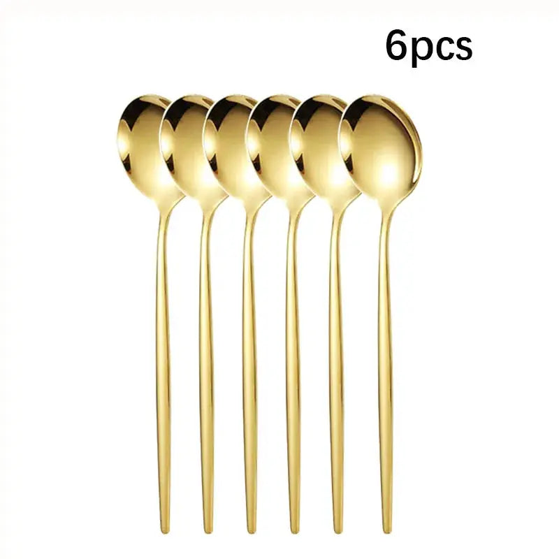Stainless Steel Cutlery Set 5-Piece Or 30-Piece Includes Steak Forks Dessert Spoons Fruit Forks For Banquet Guests