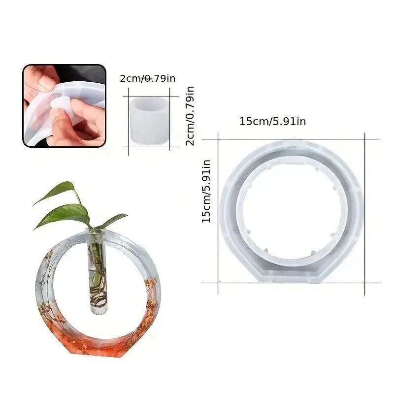 DIY Arched Flower Pot Silicone Mold For Rectangular And Round Pots Hydroponics Vase Making Plaster Resin Casting Molds - Simples Market