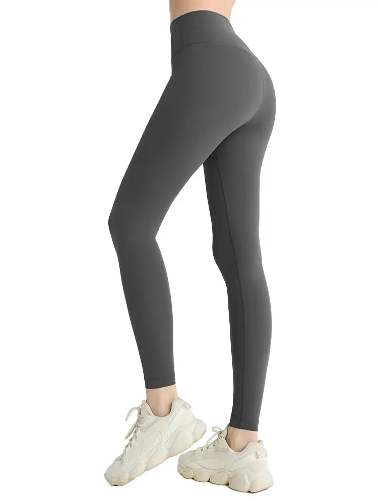 Simples Market women's yoga leggings, dark gray, high-waisted hip-lifting activewear