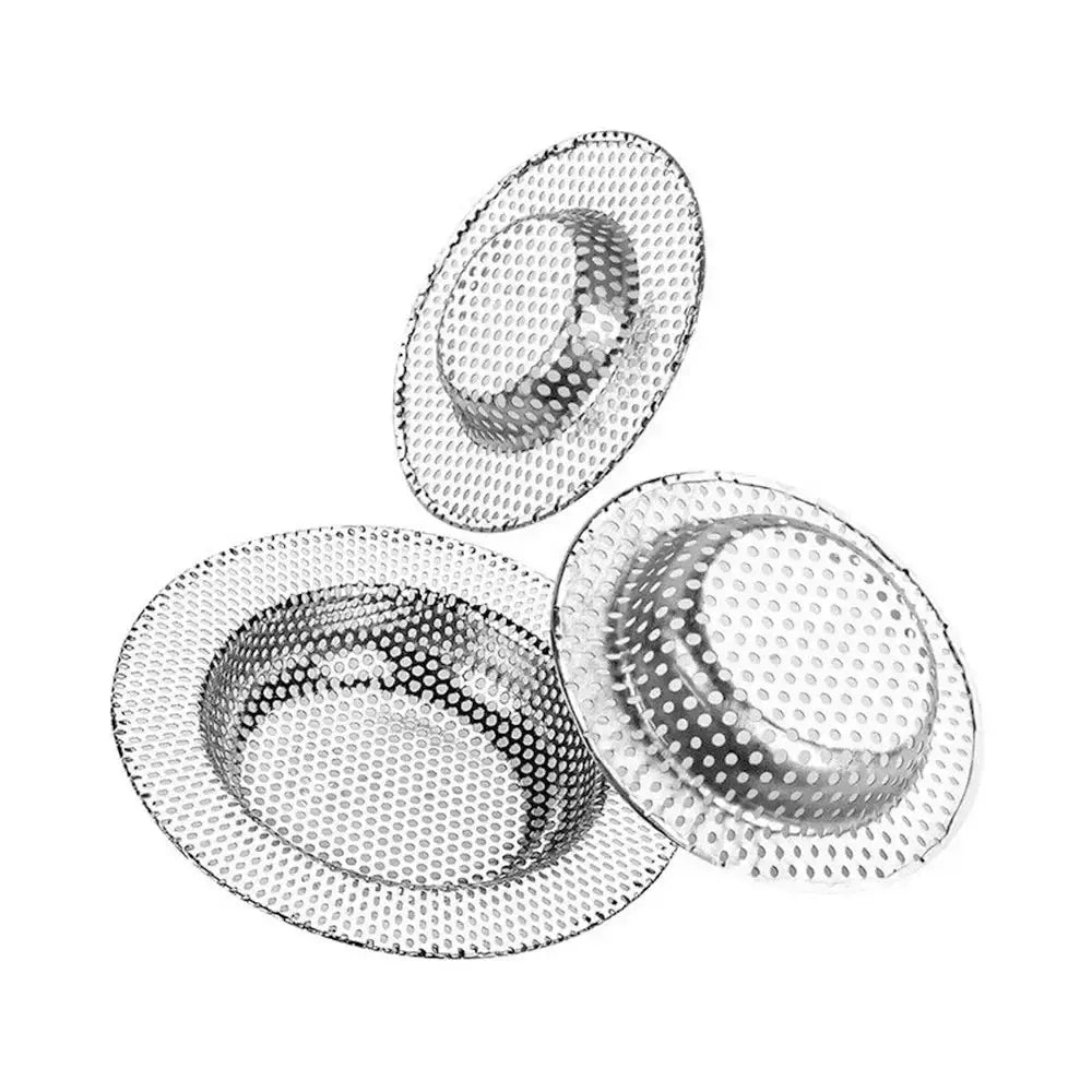 Stainless Steel Sink Mesh Strainer Drain Cover Hair Catcher Stopper Tool Kitchen Bathroom
