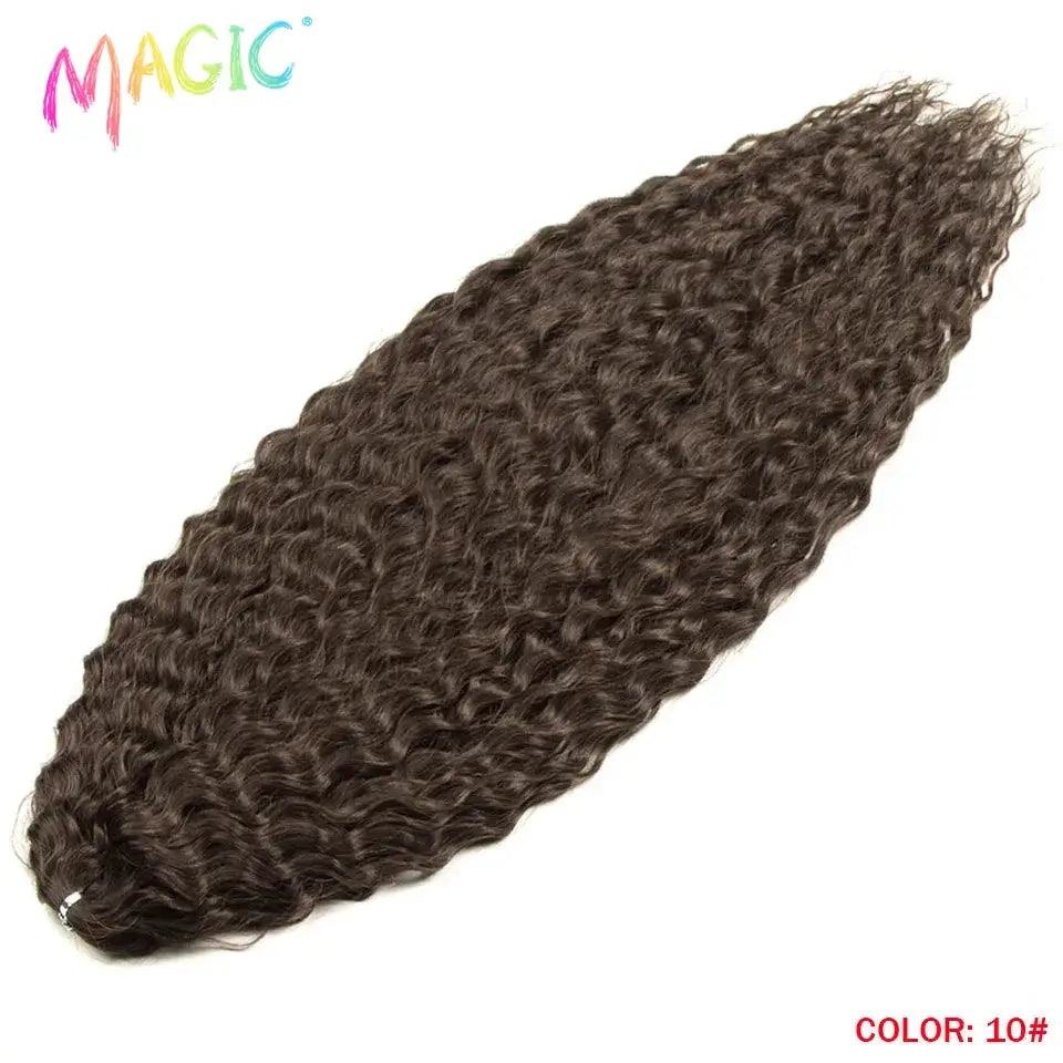Magic Ariel Curl water-wave crochet hair, synthetic braid, 22in, color 10#, ombre blonde
