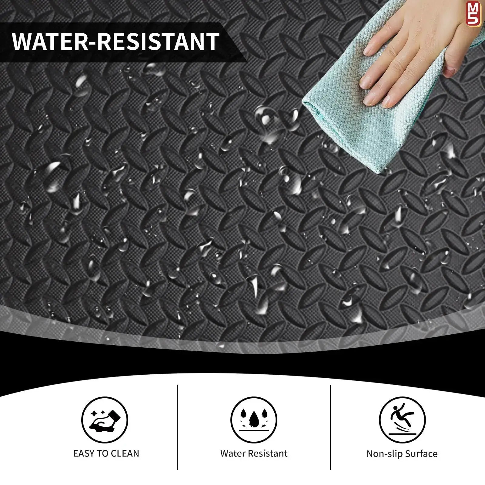 Massage cushion EVA foam interlocking gym mat by Simples Market; water resistant, non-slip surface