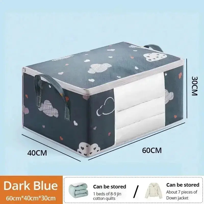 EverEco Large Capacity Quilt Storage Bag Moisture And Dust Resistant Organizer For Duvets And Blankets