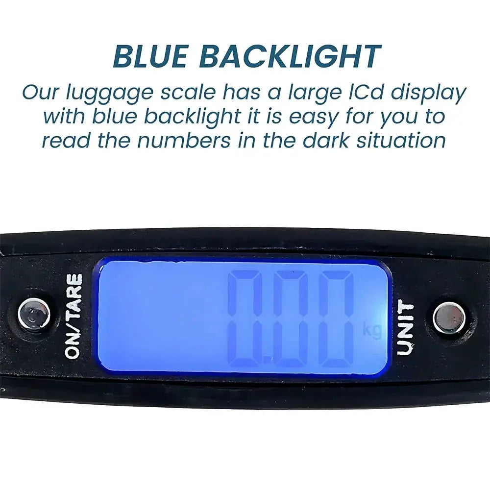 TravelEase 50kg Digital Luggage Scale With Backlit Display Portable Suitcase Weighing