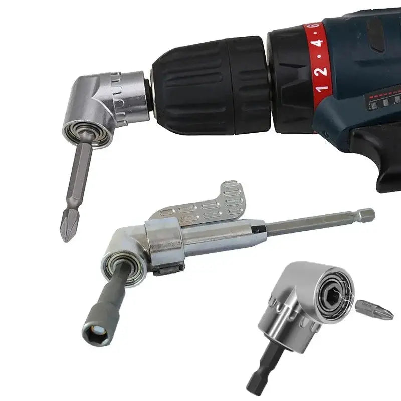 105 Degree Right Angle Drill Adapter With Flexible Shaft Extension Magnetic Bit Socket For Screwdrivers And Power Drills