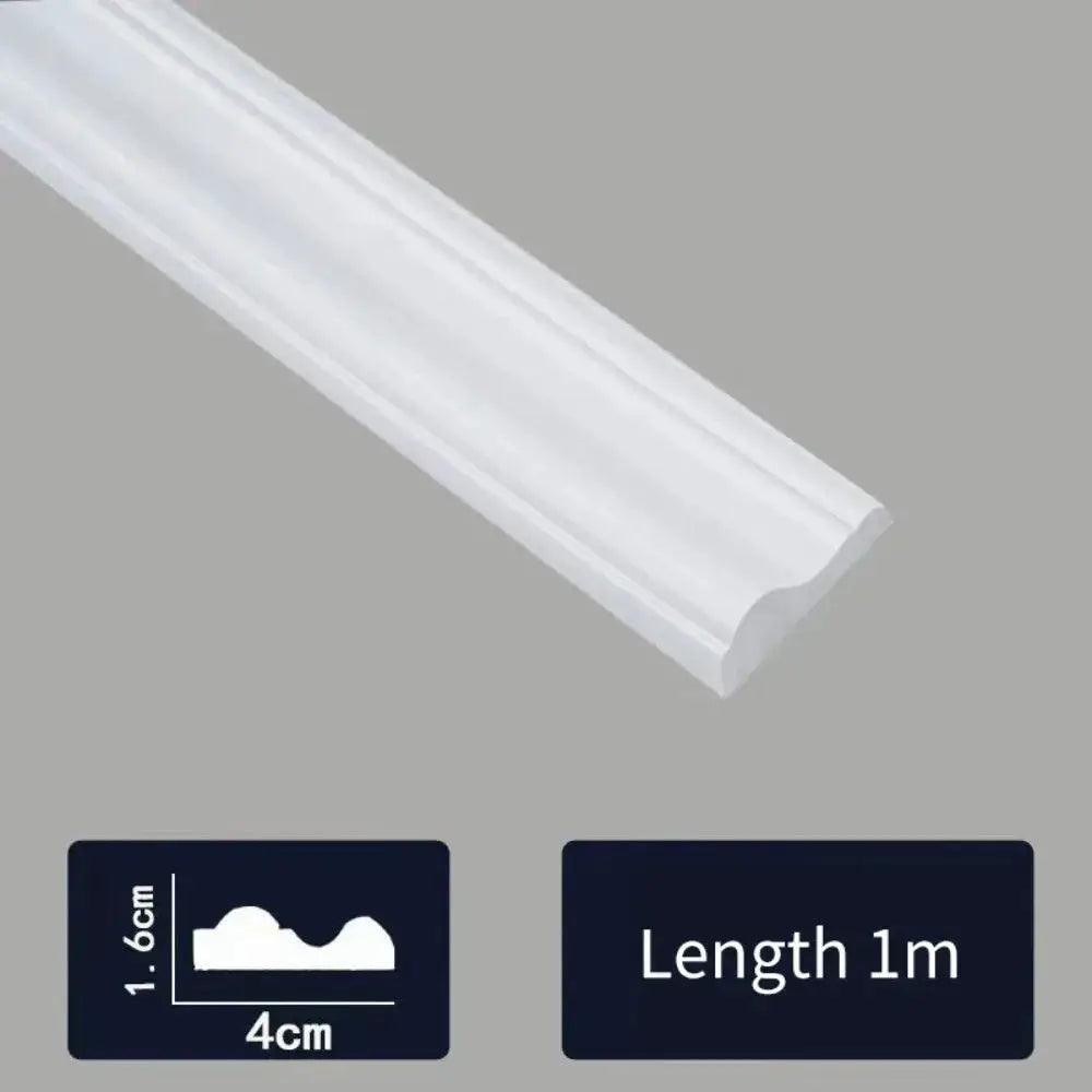Self-adhesive PVC decorative strip by Simples Market, white, 1 m long, 4 cm wide
