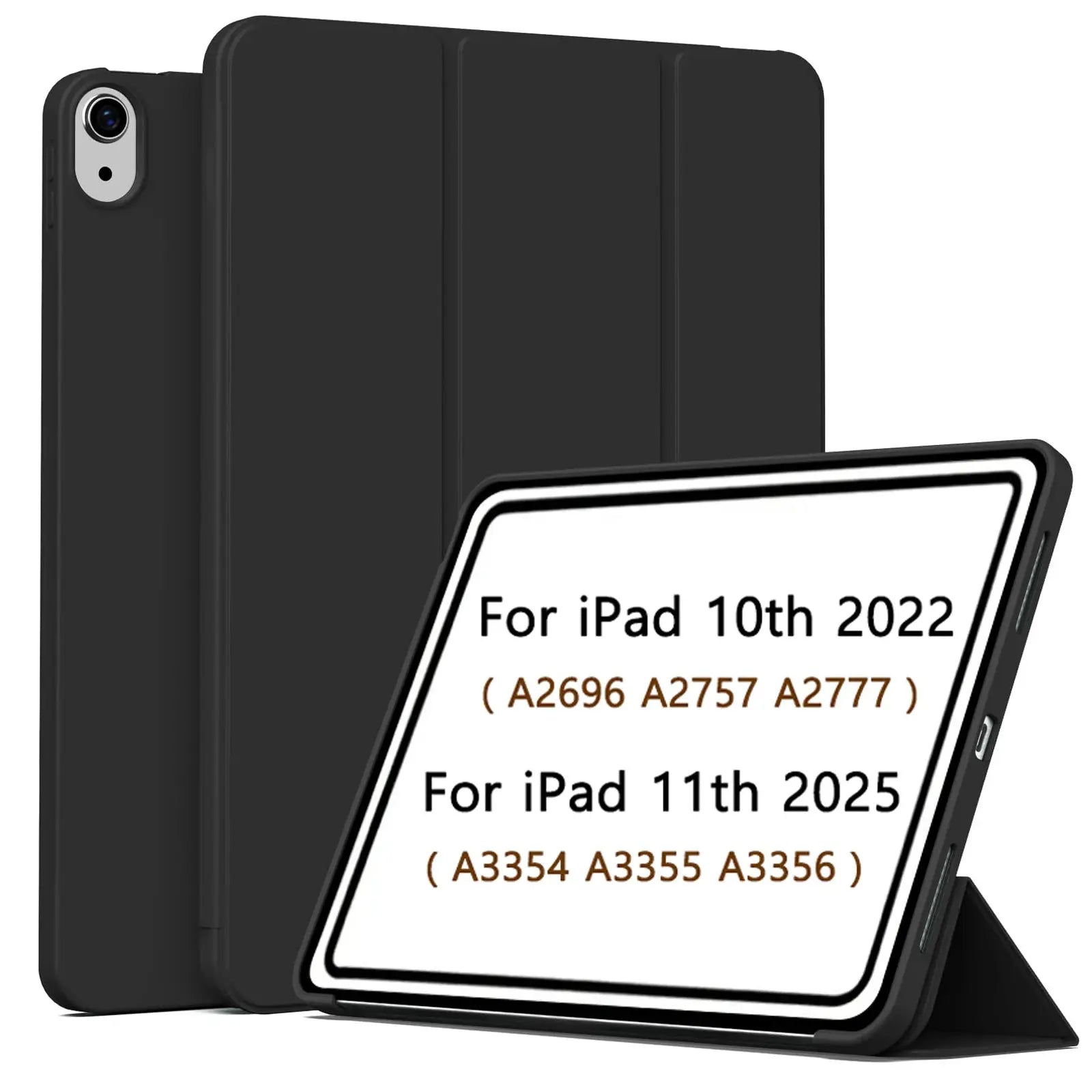 NovaCase Magnetic Slim Trifold Stand Cover For Ipad 11th Gen 2025 And 10th Gen 2022 Faux Leather Protection