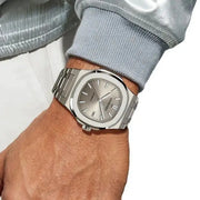 LuxTime Aurora Automatic Luminous Stainless Steel Mens Watch With Luminous Dial Water Resistant 3 Bar