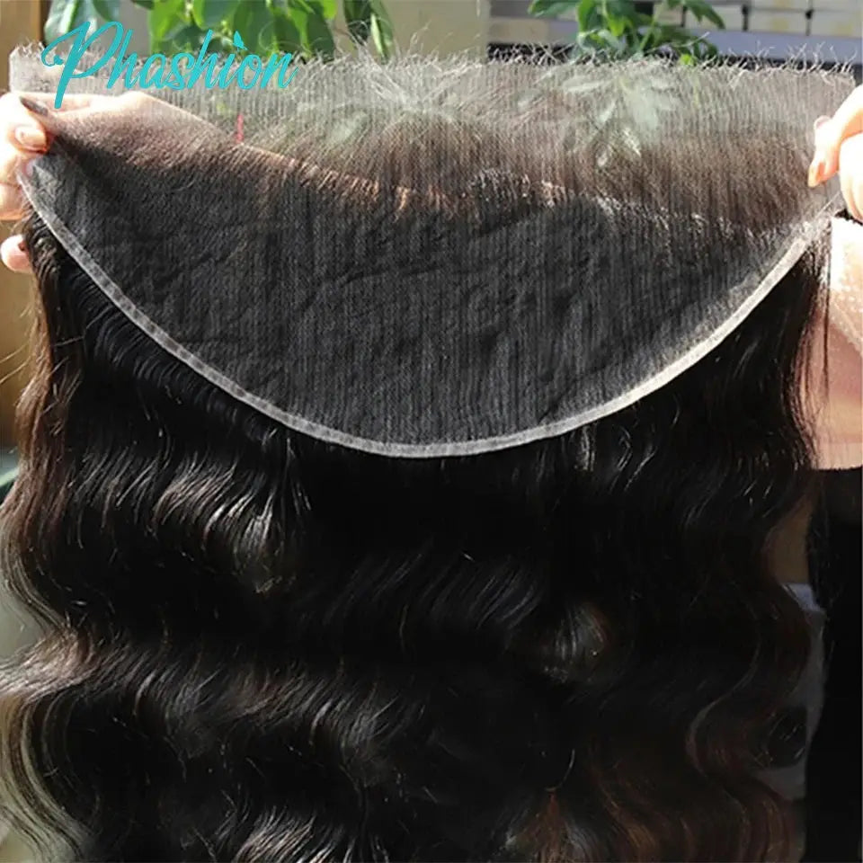 Phashion HD lace frontal wig, natural black, straight, 13x6/13x4 lace, 100% human hair