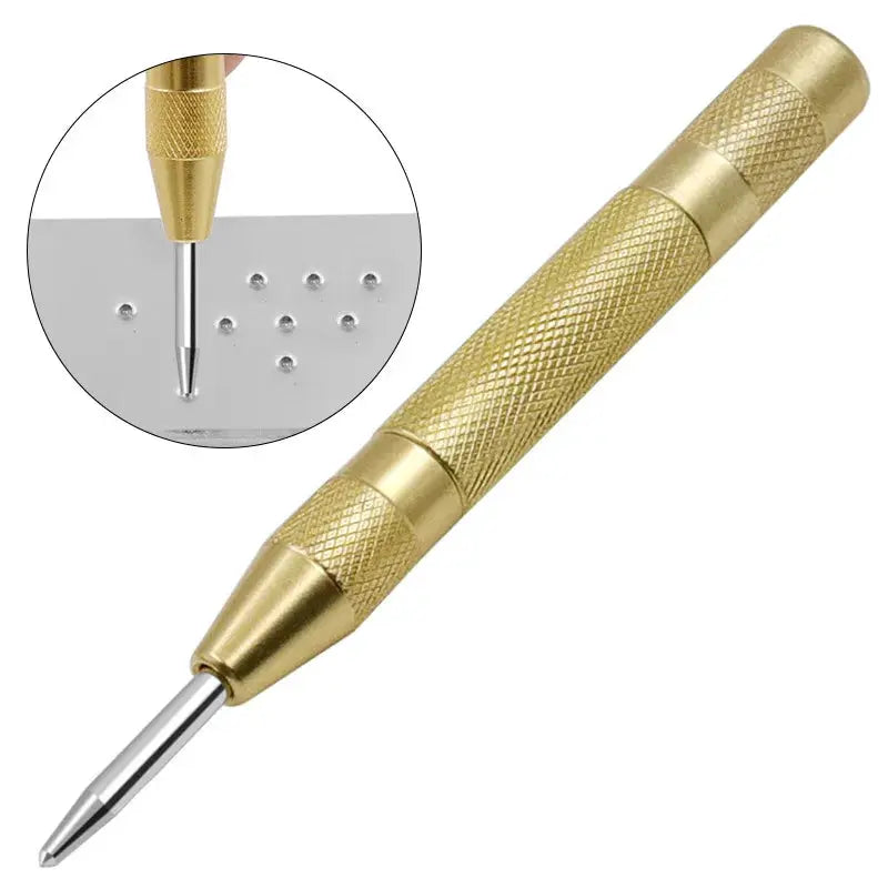 Automatic Center Punch Tool Non Slip Spring Loaded Marking Tool For Woodworking And Metalworking