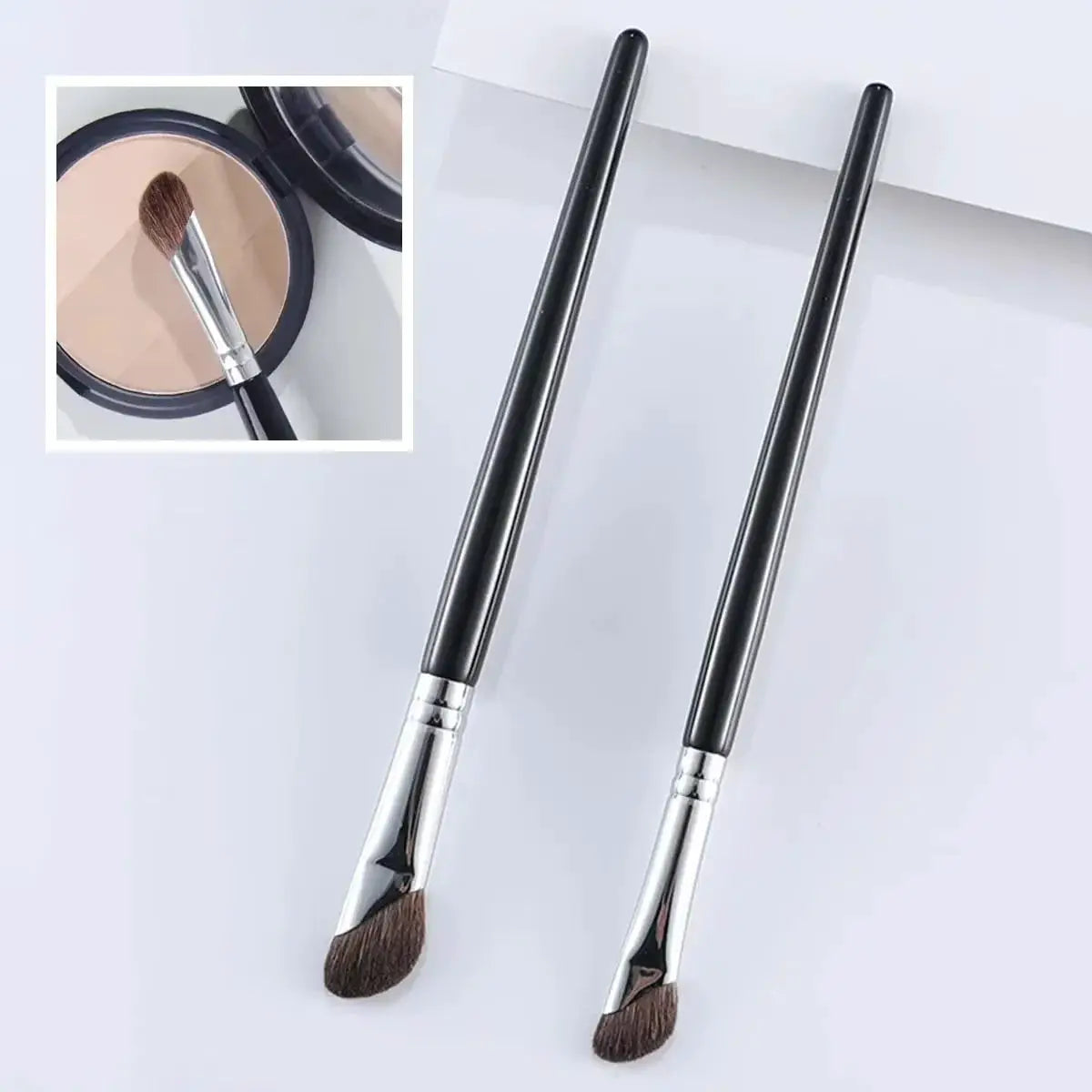 LunaContour 3D Nose Contour Brush With Sickle Shaped Head For Precise Nose Sculpting