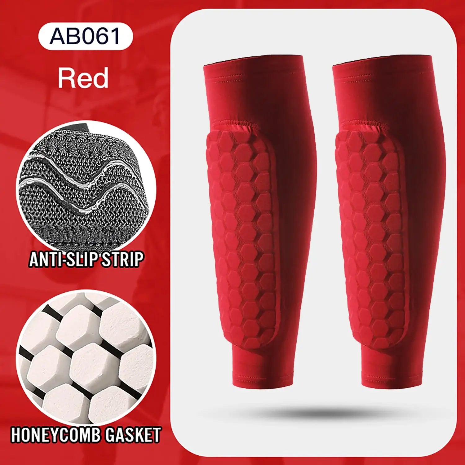 1Pcs Football Shin Guard Socks Sleeves With Foam Padding Calf Compression Sleeve Honeycomb Pads For Soccer Equipment