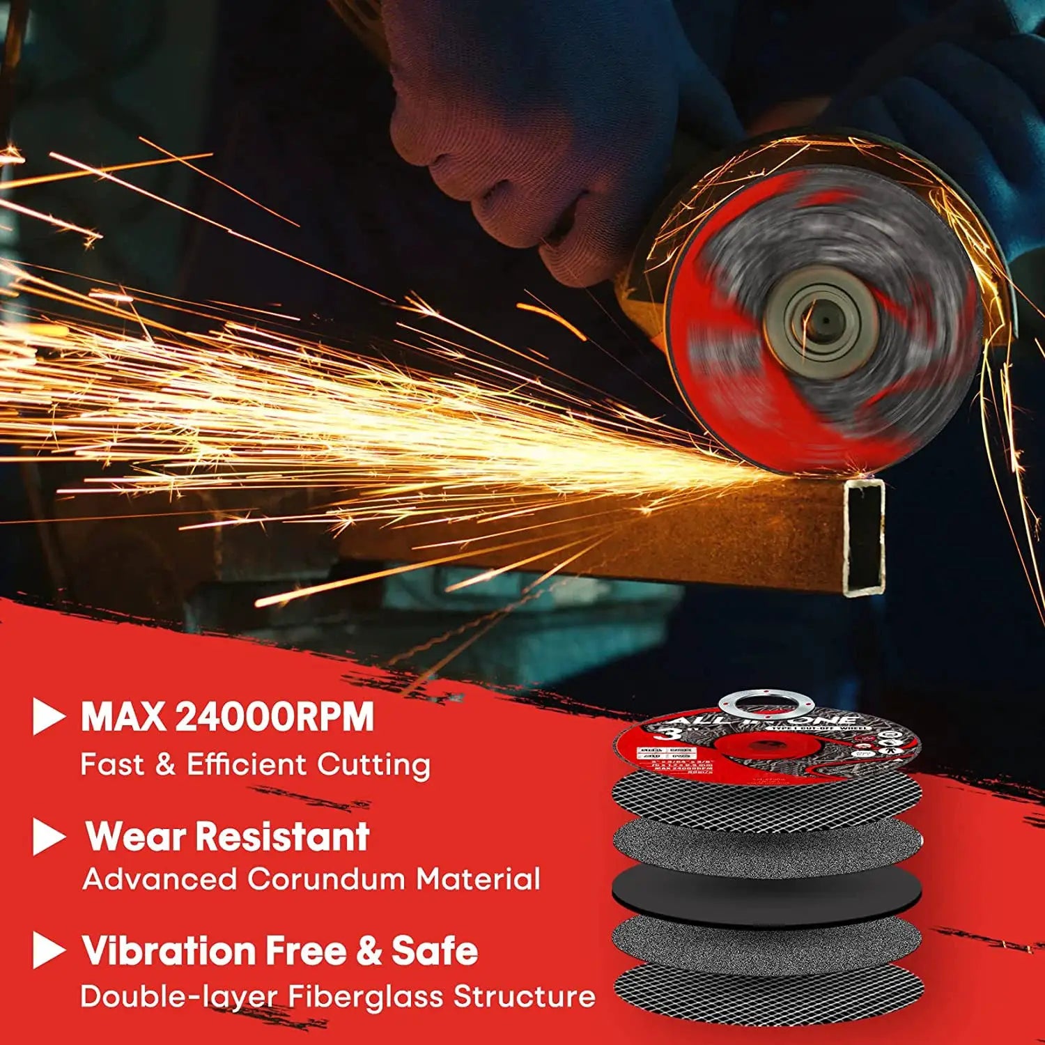 SIFANG 3 Inch Metal Cutting Disc For Angle Grinder Cut Off Wheel Saw Blade Grinding Wheel