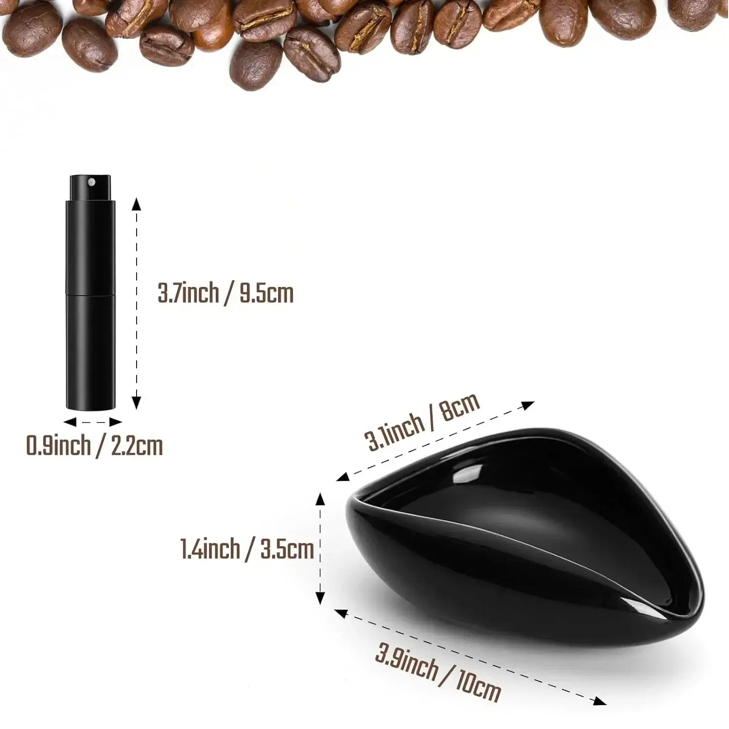 Coffee Bean Dosing Cup And Spoon Set Ceramic Dosing Vessel Measuring Tray Kit For Coffee Or Tea Espresso Accessories