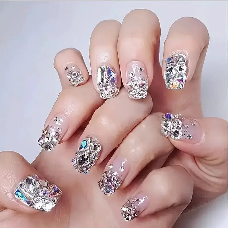 150 Round Flatback Glass Rhinestones and 20 Odd Shaped Beads for Nail Art Jewelry DIY Design