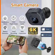 Mini Security Camera Pro 4K Full HD WiFi Surveillance With 2 Way Audio Motion Detection Infrared Night Vision