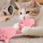 Fish Shape Interactive Cat Kitten Chew Toy Bite Resistant Rubber For Teeth Grinding And Dental Hygiene