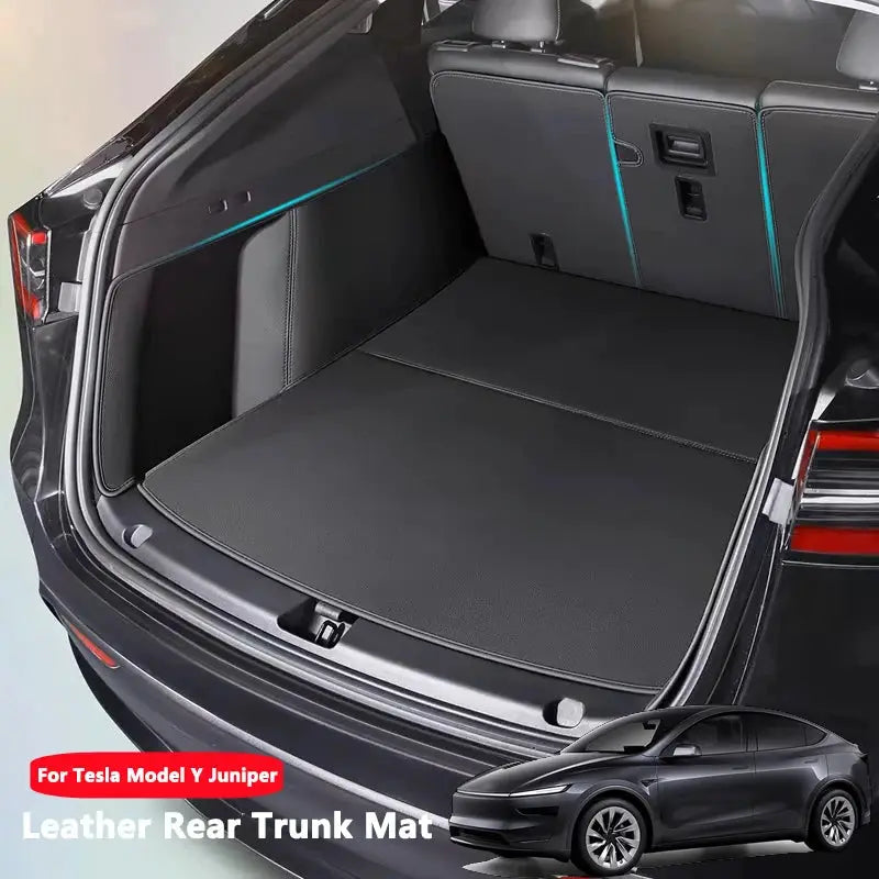 Tesla Model Y Juniper trunk mat by Simples Market with full coverage, side guards, cargo liner and anti-dirty pad