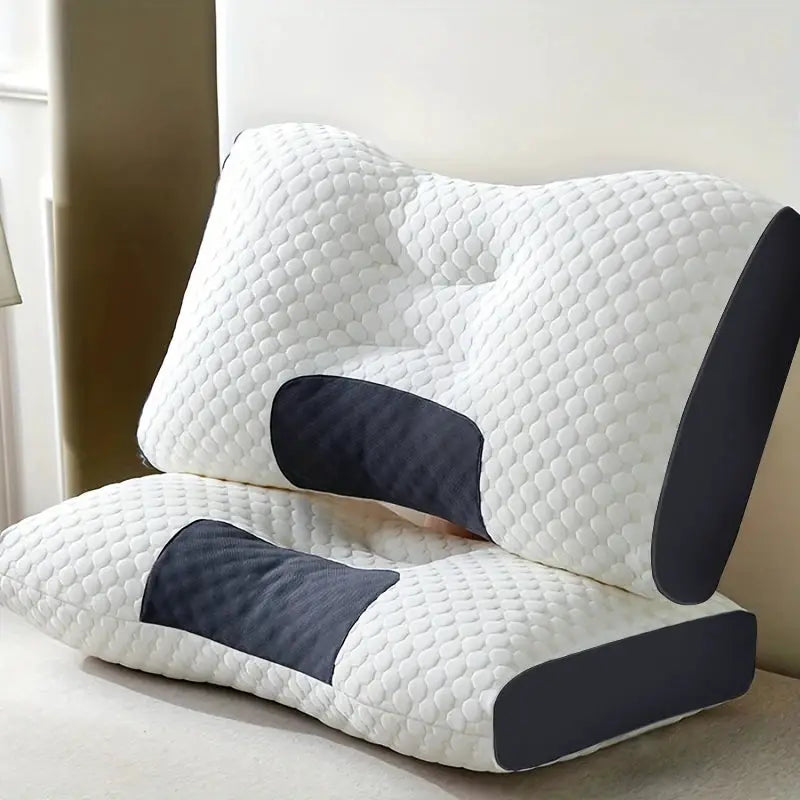 EverComfort Two Piece Massage Neck Pillow Set Adjustable Ergonomic Orthopedic Contour Support All Season Comfort