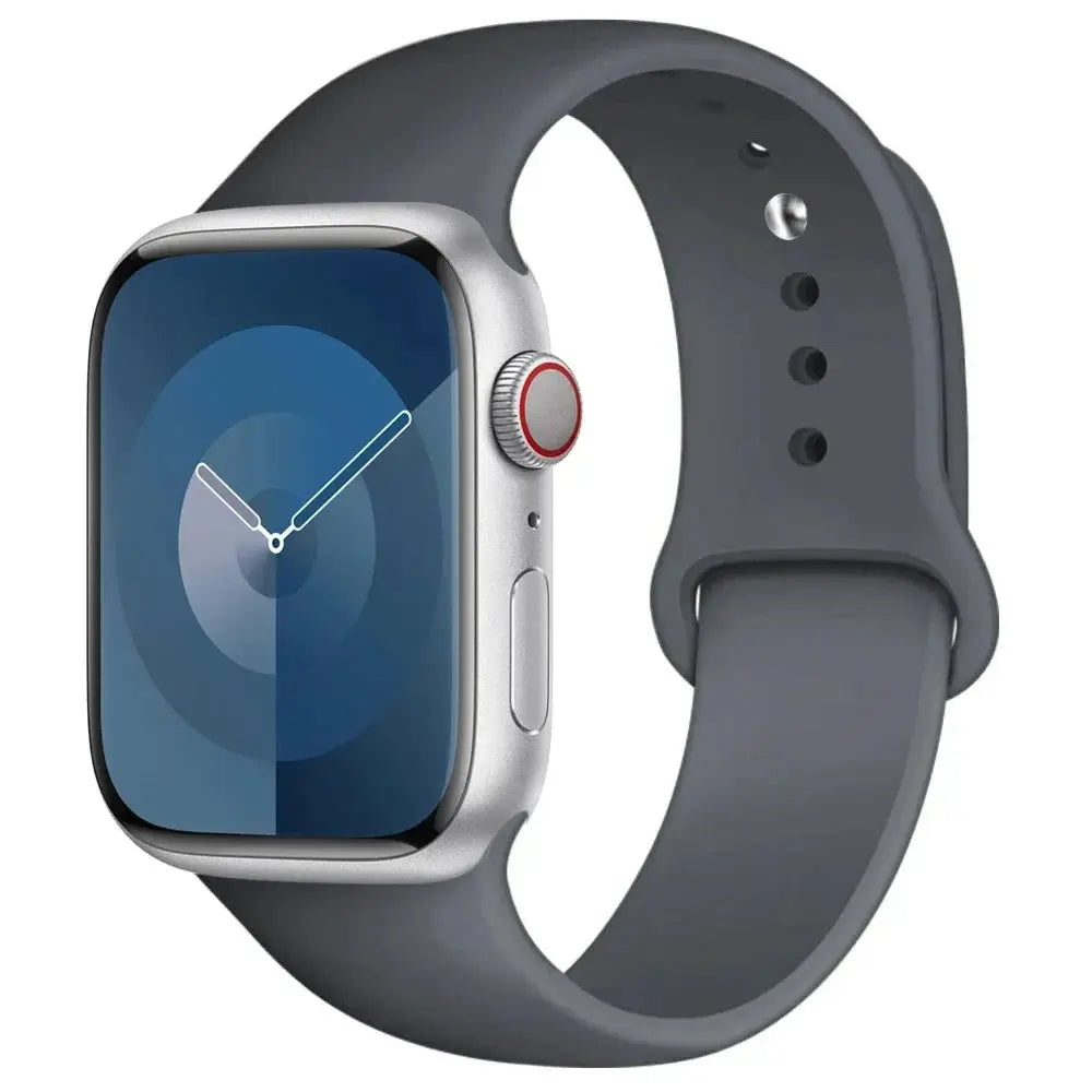 Silicone Apple Watch band Simples Market gray sport strap for 38-49mm models