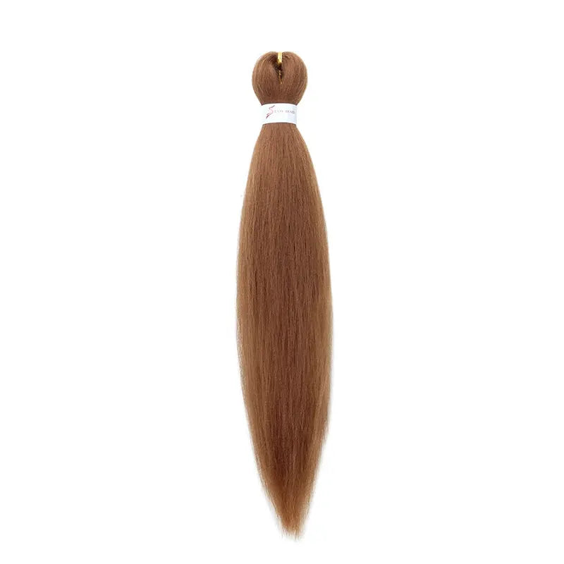 Simples Market WIGSIN 20-inch synthetic pre-stretched yaki box braiding hair bundle, light brown