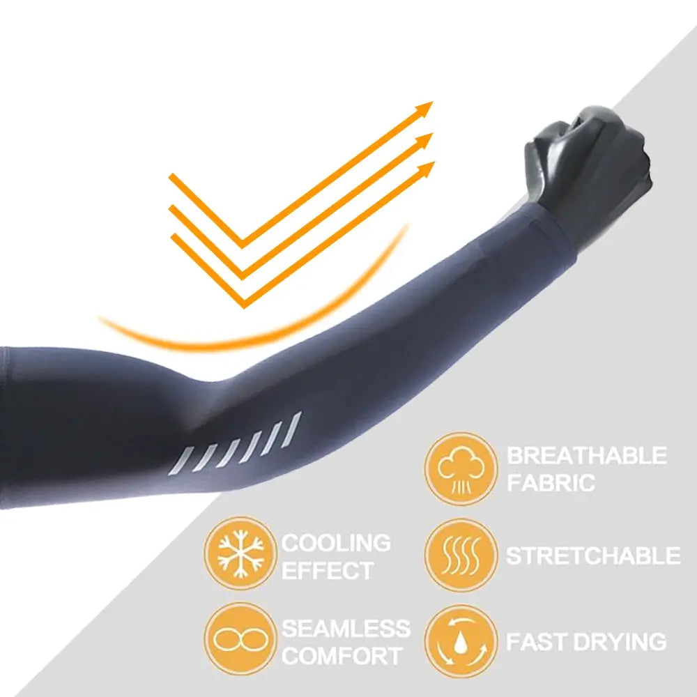 Men's Ice Silk Sunscreen Sleeves For Summer UV Protection Driving And Cycling Outdoor Arm Covers