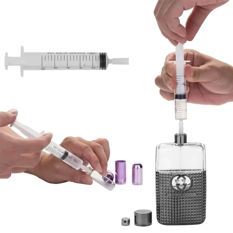 Ten Milliliter Syringe Set For Perfume And Cosmetic Dispensers Plastic Refill Tools For Refillable Bottles 10 Pcs