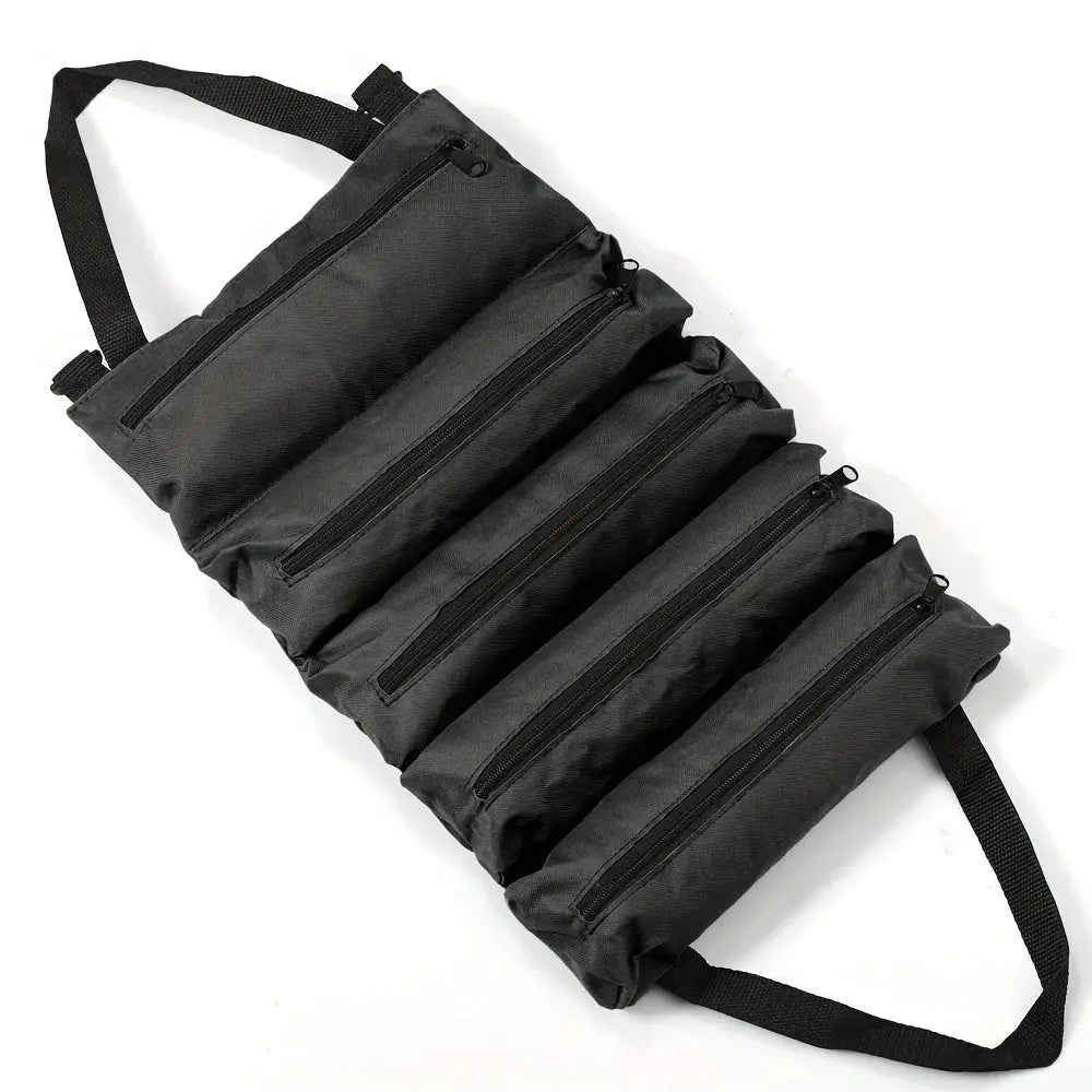 ForgePro Heavy Duty Roll Up Tool Bag With Rugged Oxford Fabric Organizer For Mechanics And Electricians