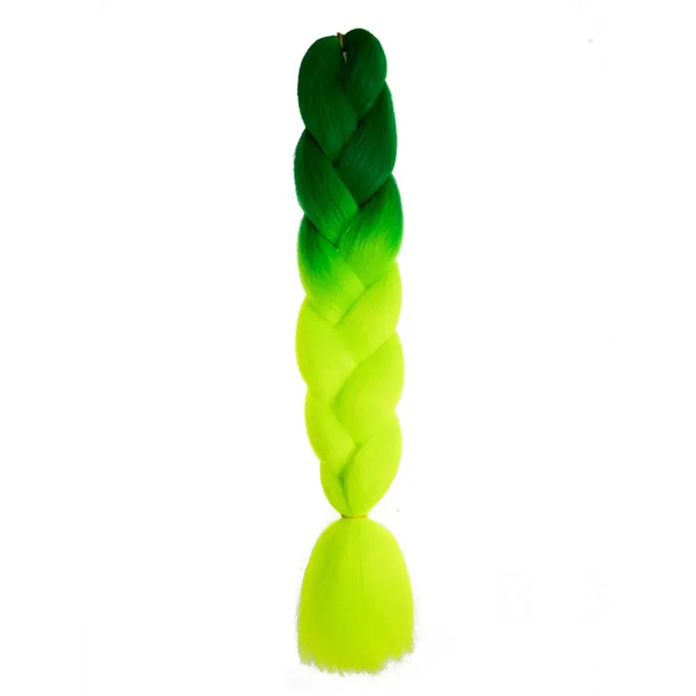 Simples Market 24-Inch DIY jumbo braiding hair in neon green ombre, synthetic