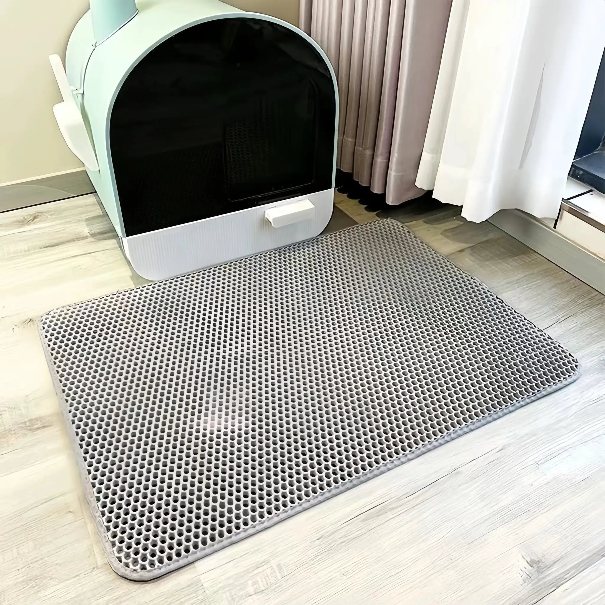 Large EVA Cat Litter Mat Double Layer Waterproof Non Slip Washable Cat Toilet Mat For Litter Box