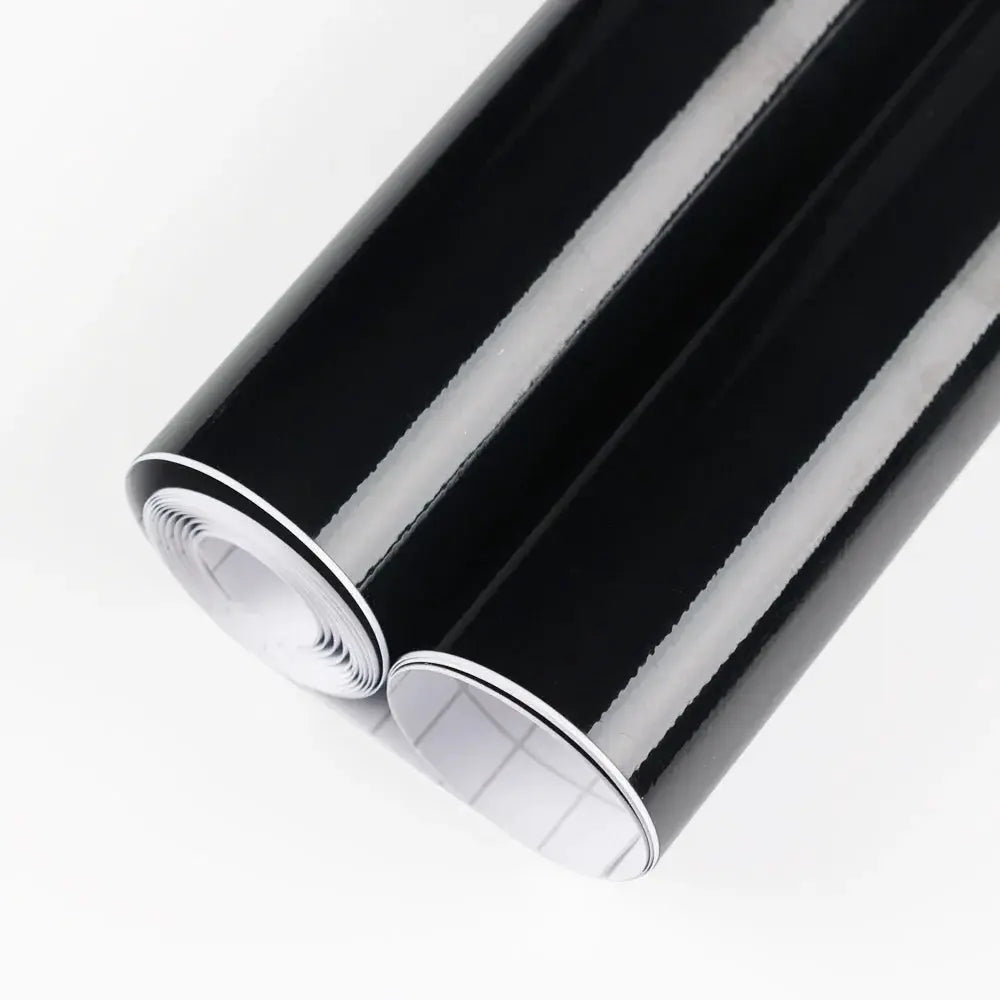 Simples Market gloss black car vinyl wrap rolls, 2-pack, self-adhesive, 150x50cm