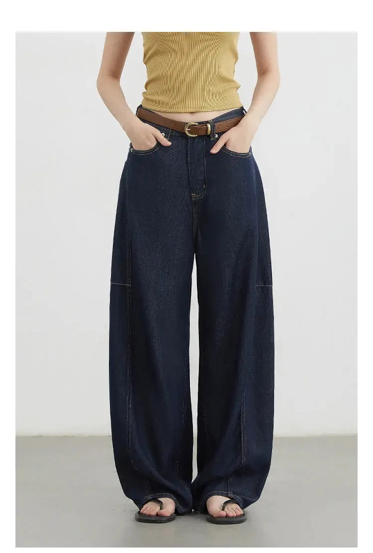 Chic Ven Womens Split High Waist Wide Leg Denim Jeans Spring 2025