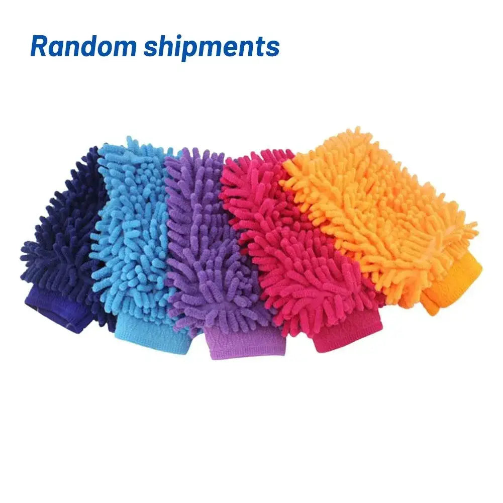 Chenille Coral Fleece Car Wash Gloves Washing Mitt For Auto Cleaning Dust Removal And Scratch Free Car Care