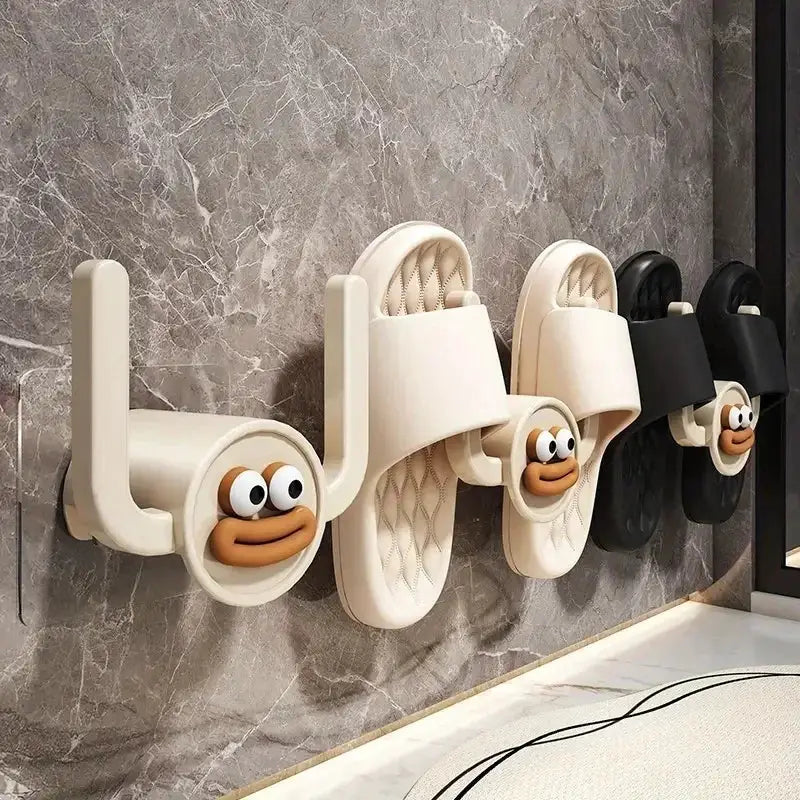 Cartoon Slippers Hook And Rack For Bathrooms And Bedrooms Shower Storage Organizer Shoe Holder Drainage Stand
