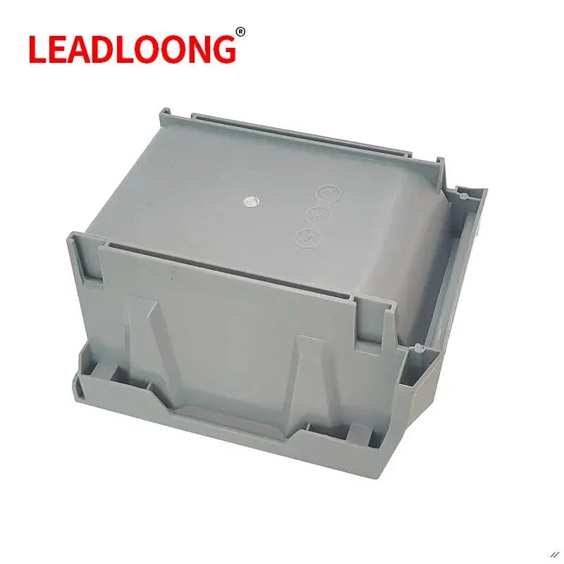 LEADLOONG gray plastic parts bin; stackable garage tool storage box by Simples Market