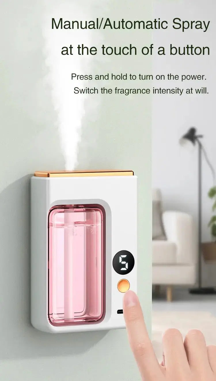 Smart Aroma Diffuser Air Purifier Digital Display Plant Essential Oils 5 Gears Wall Mount Tabletop USB Charging Living Room