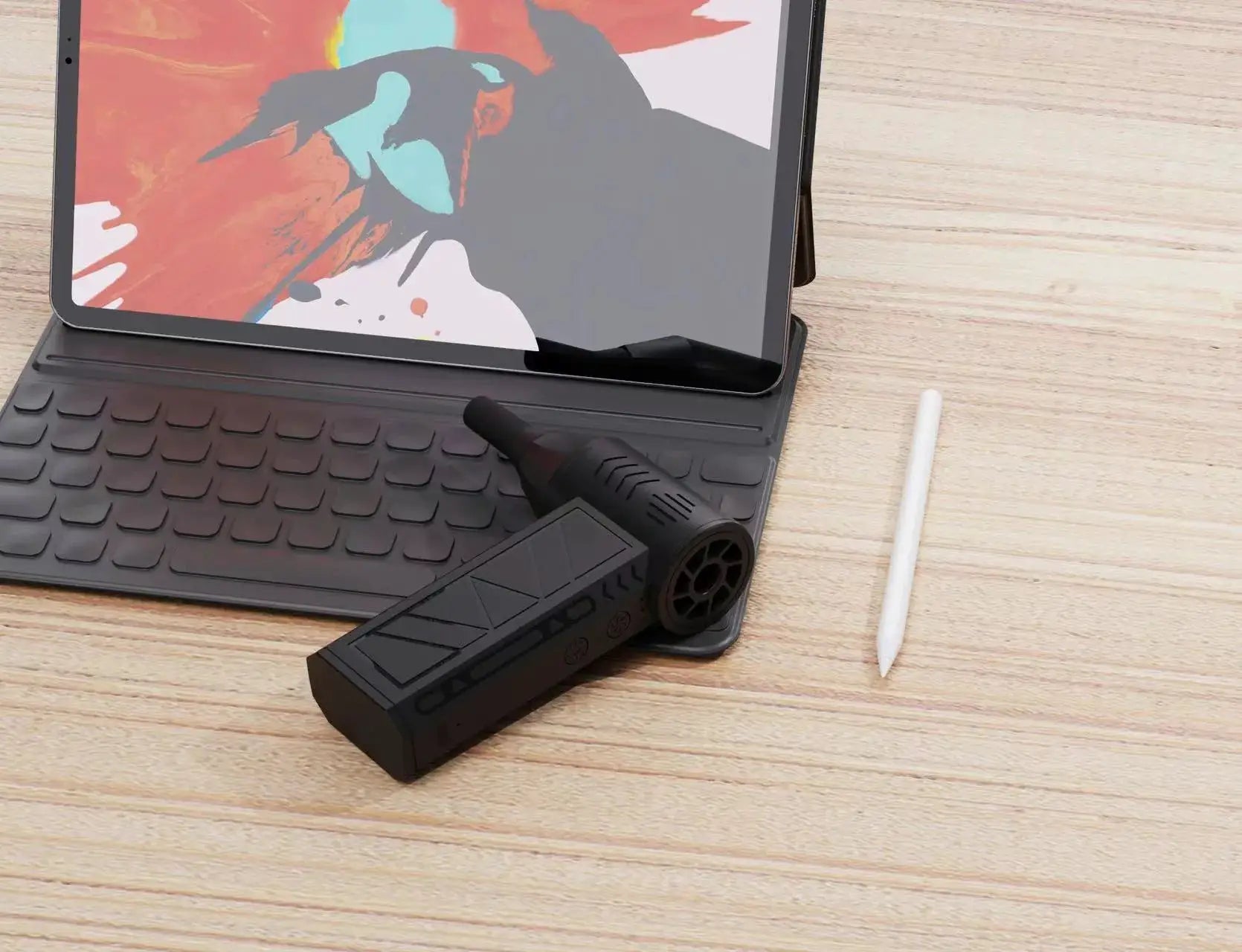 High Speed Handheld Multi Function Blower Fan Hair Dryer Balloon Inflator Air Mattress Camping Torch USB Rechargeable