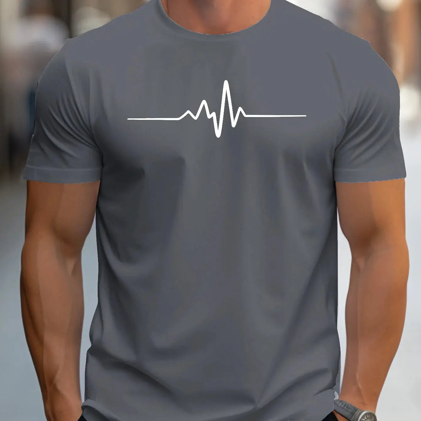 Men's 100 Percent Cotton Graphic Print Short Sleeve Round Neck T Shirt Summer Casual Top