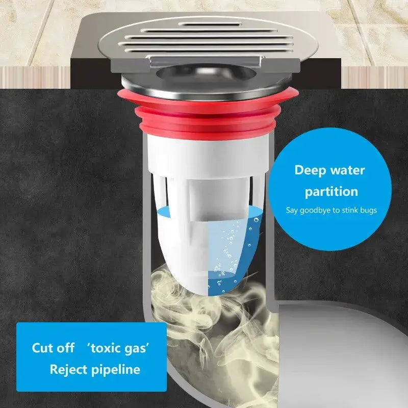 Simples Market 1pc floor drain deodorizing core with red seal and white cartridge for odor control