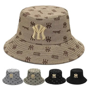 Unisex Letter Embroidery Bucket Hat Sun Protection Summer Casual Fisherman Style For Men And Women